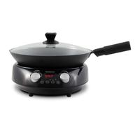 Nuwave Mosaic Induction Wok, Precise Temp Controls from 100°F to 575°F in 5°F, Wok HEI, Infuse Complex Charred Aroma & Flavor, 3 Wattages 900, 1500 & 1800, Authentic 14-inch Carbon Steel Wok Included