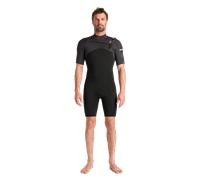 NuWave Session Lite 2/2mm Chest Zip Shorty Wetsuit in Black & Meteor