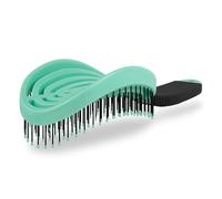 NuWay 4HAIR® DoubleC PRO® U.S. Patented Double Curved Detangling Brush is Hair Dryer Safe (Mint Green)