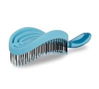 NuWay 4HAIR DoubleC PRO U.S. Patented Double Curved Detangling Brush is Hair Dryer Safe (Sea Foam)