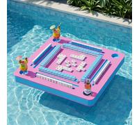 NUWJBYE Floating Mahjong Table for Pool, 32" Large Game Board for Swimming Pool, Hot Tub & Lake - Multi-Use Float Tray for Mahjong, Dominoes, Poker, Scrabble, Drinks - Durable & Easy Clean