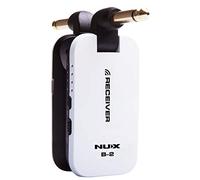 NUX B-2 Wireless Guitar System 2.4GHz Rechargeable 4 Channels Wireless Audio Transmitter Receiver (White)