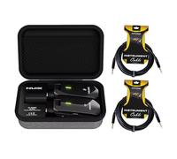 NUX C-5RC Wireless Guitar System 5.8GHz Transmitter and Receiver Auto Match, Charging Case with 2 Roxtone Premium Guitar Cables