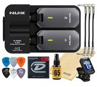 NUX C-5RC Wireless Guitar System 5.8GHz Transmitter and Receiver Auto Match, Charging Case with Tonebird MXR Cable Bundle