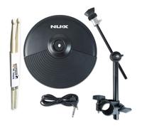 Nux DM210 Cymbal Set E-Drum Cymbal Pad 10 Inch with Holder and Keepdrum Drumsticks