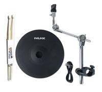 Nux DM8 Cymbal Set E-Drum Cymbal Pad 12 Inch with Holder and Keepdrum Drumsticks