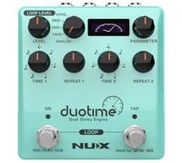 NUX Duotime Stereo Delay Pedal with 5 Delay Types, 40 Sec Loop, Black