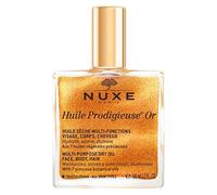 NUXE Huile Prodigieuse Shimmering Dry Oil 100ml, Illuminating Multi-Purpose Oil, With Gold-Flecked Glow for Face, Body & Hair, Softens & Enhances, Vegan Formula
