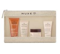NUXE Indulge in Rêve de Miel Skincare Gift Set - Face & Body Cleansing Gel 30ml, Comforting Face Balm 15ml, Honey Body Oil Balm & Hand & Nail Cream 15ml, Travel Set That Repairs, Nourishes & Protects
