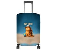 Nuxovilar Luggage Cover Suitcase Protector Luggage Covers For Suitcase, Fits 22-24 Inch, For Travel Enthusiasts, Long Journeys, Globe - Trotting (Traveling Cat Pattern)