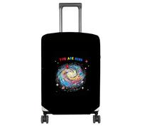Nuxovilar Luggage Cover Suitcase Protector Luggage Covers For Suitcase, Fits 32-34 Inch, For Space Lovers, Cosmic Trips, Unique Journeys (You Are Here Galaxy Pattern)