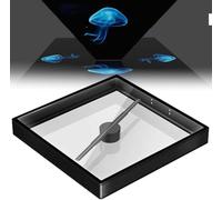 Nuxyyds 3D Hologram Fan Projector, Hologram Fan Projector Advertising Displayer, Supports WiFi & Memory Card Transfer, for Business Store Signs, Bar, Casino, Party, Hallowee 45cm