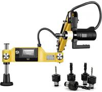 Nuxyyds 600W Electric Tapping Machine, M3-M16 Universal 360° Electric Touch Tapping Machinee, 8PCS Collets Included, 1000mm Arm, for Machinery Manufacturing, Mould Machinery