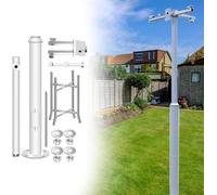 Nuxyyds Heavy Duty Surveillance Pole with Mounting Arms, Adjustable Height and Angle Security Camera Pole for Outdoor Use in Backyard, Parking Lot & Garden, Ground Mount Stand 13ft~4cm