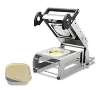 Nuxyyds Manual Food Tray Sealer Machine, Semi Automatic Food Take Away Packing Machine, Sandwich Tray Heat Sealer for Cake, Bento, Honey, 180mm Film Width, 7~8 Times/Minute