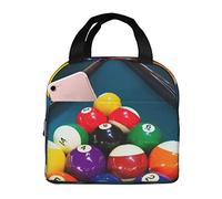 NUYFVG Billiard Printed Insulated Lunch Bag Cooler Tote Bag for Men Women - Waterproof Lunch Organizer for Picnic/Work/School/Travel