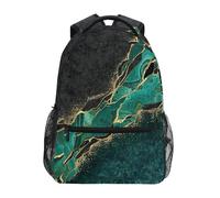 NUYFVG Children's Backpack, Schoolbag Malachite Green Marble Large Capacity Students Bookbag Rucksack Knapsack for Boys Girls Adults Teen
