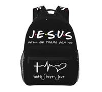 NUYFVG Christian Backpacks Jesus Cross Laptop Bookbag Computer Bag Hiking Travel Daypack for Women Men