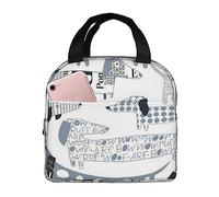 NUYFVG Cute Dachshund Dog Print Lunch Bags for Women for Work,Large Capacity Lunch Tote Bag,Lunch Box Container for Work School Office