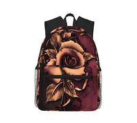 NUYFVG Gothic Rose Prints Casual Backpack - Lightweight And Comfortable Large Capacity Suitable For School, Work, Travel