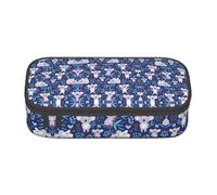 NUYFVG Lovely Koala Large Capacity Pencil Case with Multiple Compartments,Print Water-Resistant Polyester School Supplies Organizer (Square Design)