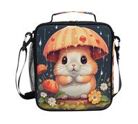NUYFVG Lunch Bags for Boys Girls, Hamster Reusable Insulated Lunch Box Thermal Meal Tote Kit, Lunch Cooler Bag Organizer with Adjustable Shoulder Strap