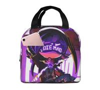 NUYFVG M-urder Drones Portable Aluminum foil Thickened Insulated Lunch Bag, Suitable for Office, Picnic, Hiking, Beach Black