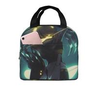 NUYFVG M-urder Drones Portable Aluminum foil Thickened Insulated Lunch Bag, Suitable for Office, Picnic, Hiking, Beach Black