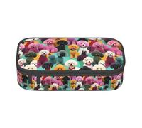 NUYFVG Poodles Dogs Print Convenience Pencil Case 8.3 x 2 x 3.7 Inches Style for Pens Pencils Small Items