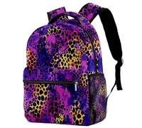 NUYFVG Sunflower Leopard Print Backpack for Kids Lagre Capacity Backpack Children Daypack Schoolbag Book Bag for Teens Primary Junior