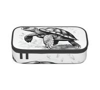 NUYFVG Turtle Write Print Pencil case,Large Capacity,Portable Lightweight Stationery Box