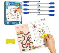 Nuyhadds Alphabet Tracing Book | Dry Erase Card Game | Number Writing Preschool Tracing Workbook Set,for Brain Development Cognitive Training Hand Coordination Kids Boys Girls Preschool Read Learn