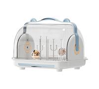 Nuyhadds Baby Bottle Rack Dryer - Baby Bottle Drying Rack, Bottle Drying Stand | Baby Bottle Drying Rack with Drain Board Dustproof Lid Bottle Sterilizer Dryer for Cutlery Storage Easy Carry Handle