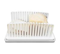 Nuyhadds Bread climate with tray, baking toast slicer, foldable toast slicer with tray, adjustable cutting tool for scallops, lunch meat, cheese, ham, sandwiches