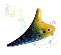 Nuyhadds Ceramic, Instrument, Alto C 12-Hole - Classic Ceramic Musical Instrument, Colourful Alto C for Children, Adults, Beginners