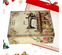 Nuyhadds Christmas Countdown Flat Acrylic Pendant Sewing Machine 24 Days Festival Countdown Activity - For Home Living Room Bedroom School Party Winter Celebration Daily Activity