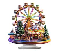 Nuyhadds Christmas Ferris Wheel Ornament - 2D Acrylic Party Decoration, Christmas Tree Ornament - For Thanksgiving Birthday Offices Home Bedroom Door Window Tree School