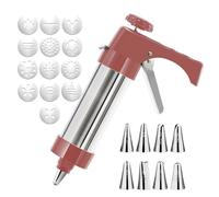 Nuyhadds Cookie Press Set, Baking Accessories Made of Stainless Steel Kitchen Utensil for Making Biscuits and Dough Pastries for Pastries, Cakes, Desserts, Family, Home Bakers, Parties, Gatherings