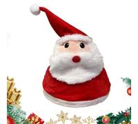 Nuyhadds Electric Dancing Santa Hat Electric Interactive Musical Elastic | Christmas Party Swinging Santa Hat for New Year Holiday Carnival Winter Celebration Photo Booth Prop Festival