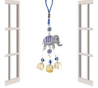Nuyhadds Evil Eye Ornament, Blue Evil Eye Wall Decor, Wind Chimes for Hanging Car Decorations, Turkish Blue Evil Eye Hanging Protection, Car Wall Decoration for Indoor and Outdoor Use