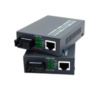 Nuyhadds Fiber Ethernet Media Converter - Gigabit Single Mode Network Converter | Multi-mode LC Fiber Media Converter, High-Speed Auto-Sensing Gigabit Ethernet Media Converter for Fiber Networks