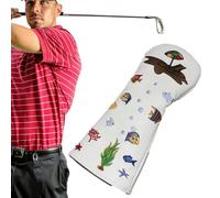 Nuyhadds Golf Club Cover, Golf Headcovers Waterproof Headwear with Patterns - Soft PU Outer Layer, Identification Number, Golf Accessories, Scratch Resistant