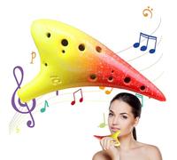Nuyhadds Instrument, 12 Hole - Classic Alto C Ceramic Musical Instrument | Classic Alto C Ceramic Instrument, Colourful for Kids, Beginners, Pointed