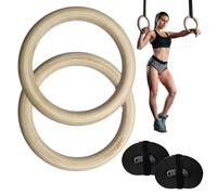 Nuyhadds Non-slip Fitness Rings - Gymnastic Rings for Pull Up, Sturdy Exercise Ring, Home Fitness Equipment, long lasting Aerobics Tool | Reliable Core Training for Gymnastics, Workout, Calisthenics