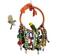 Nuyhadds Parakeet Toy - Seat Ring Swing Accessories - Parakeet Cage Accessories Interactive Toy for Climbing Play Indoor Outdoor for Love Birds
