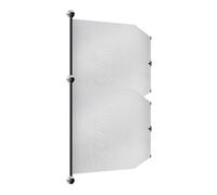 Nuyhadds Retractable sun shade for car window blinds, windscreen, adjustable length inner sun protection with hook, double bar windscreen sun protection for heat insulation