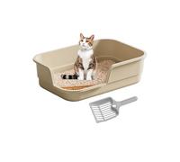 Nuyhadds Semi-Closed Cat Litter Tray Easy to Clean with Open Top Semi Closed Litter Tray for Indoor Kittens Elderly Animals Home Office Apartment Hotel Living Room Balcony