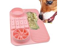 Nuyhadds Silicone Dog Food Mat Suction | Slow Feeder Dog Bowl - Cat, Dog Licking Mat with Suction Cups, Dog Slow Feeder Bowl, Dog Toys Feeding Mat, Pet Bowl Slow Feeder for Yogurt