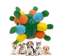 Nuyhadds Sniffle Interactive Treat Ball, Snuffle Ball for Dogs - Carrot Design, Fabric Strip that Hides Food Chew Toys, Squeaky Dog Toys Promote Foraging
