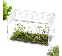 Nuyhadds Spider Terrarium, Transparent Escape Proof Ventilated Jumping Spider Habitat Breeding Box for Reptiles, Tarantulas, Frogs, Hermit Crabs, Snakes, Lizards, Iguanas and